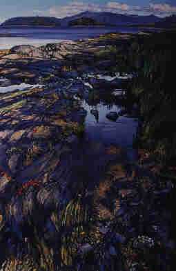Intertidal Pools, Ketchikan, by Steve Gordon of Anchorage, oil on canvas