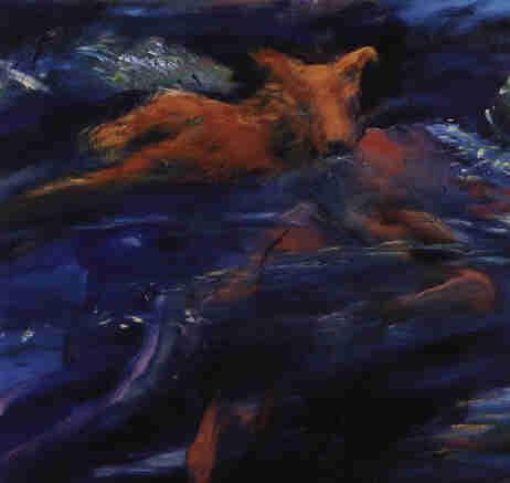 Rescue Dog by Kay Marshall, acrylic on canvas