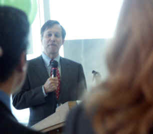 Dana Gioia at Artrain opening reception