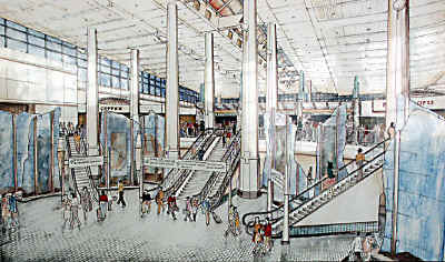 Warren Cathers Ted Stevens International Airport Concourse C lobby rendering