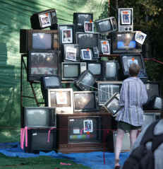 Sheila Wyne Wall of TV's (click to view trebuchet of truth and right)